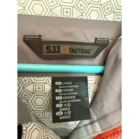 5.11 Tactical Men's Tactical insulated Jacket Size Large orange/gray rare - Picture 9 of 12